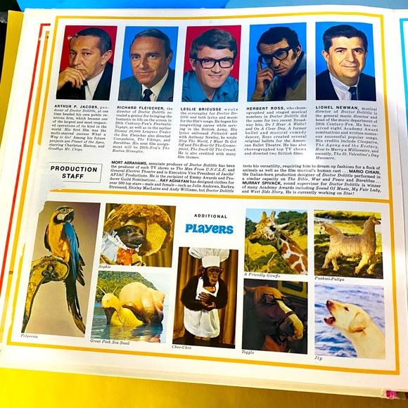 DOCTOR DOLITTLE VTG 1967 ORIGINAL MOTION PICTURE SOUNDTRACK VINYL RECORD & BOOK - Picture 12 of 16
